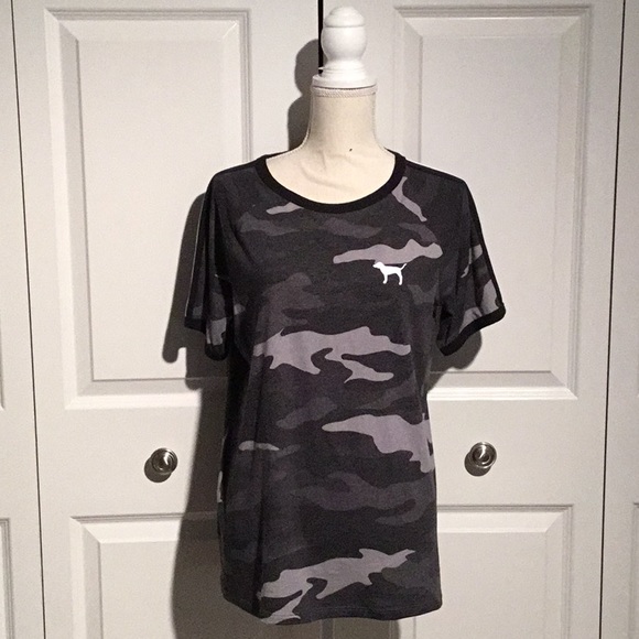 PINK Victoria's Secret Tops - PINK camo ringer tee